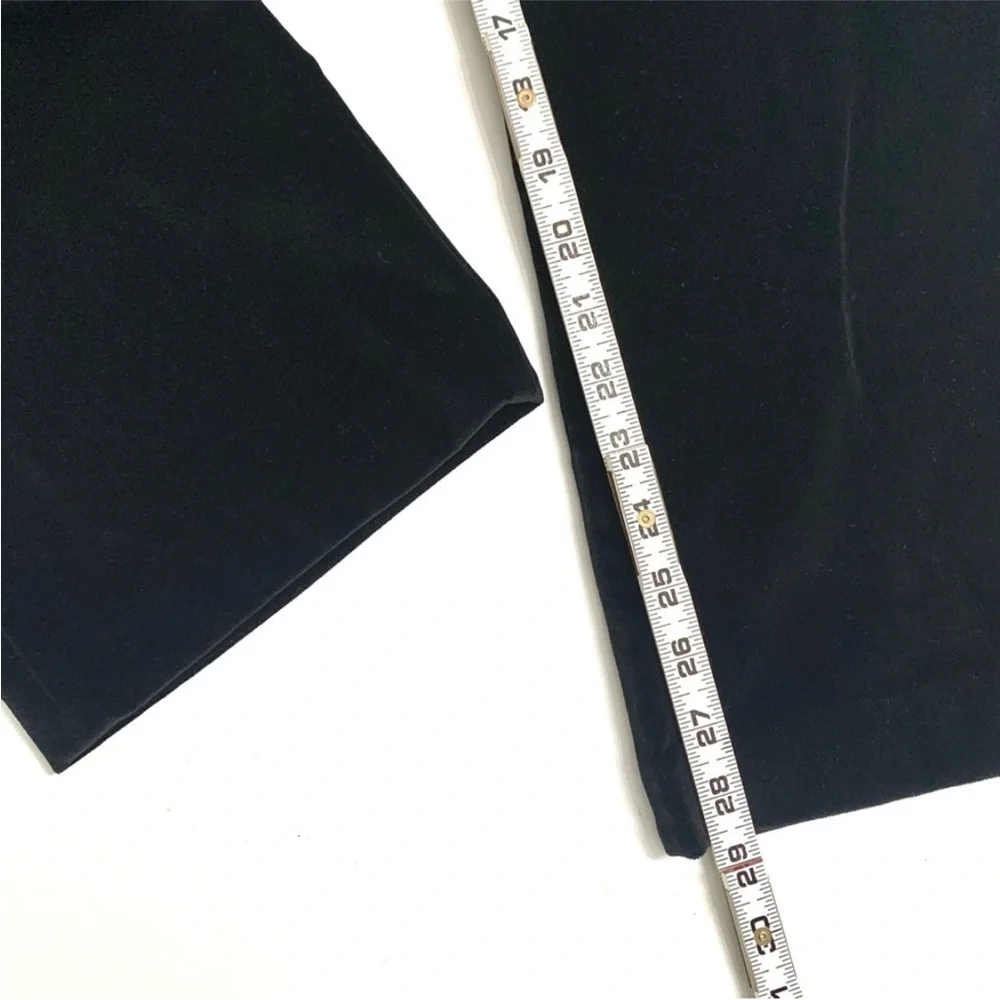Talbots Petite Black Luxe Stretch Velvet Pants Matching Removable Belt Size 6